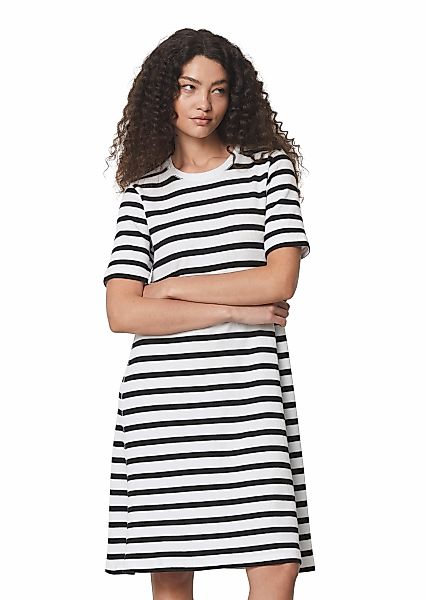 Marc OPolo Maxikleid, Gestreiftes Waffle-Jersey-Kleid günstig online kaufen