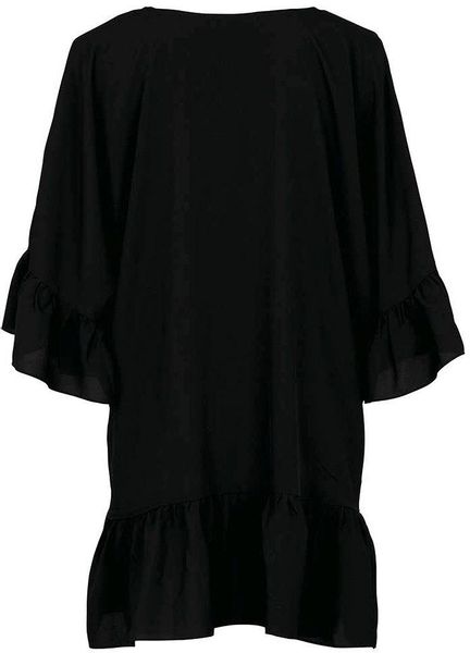 Rosa Faia Strandkleid "Akalani" kurz, weich, Oversize Kleid, Cover-Up, V-Au günstig online kaufen