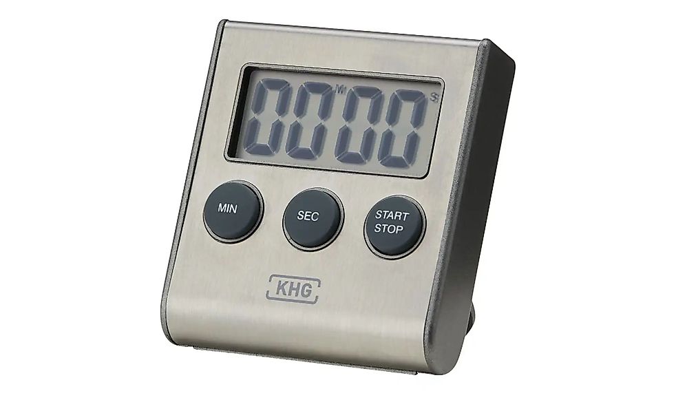 KHG Digital-Timer   ¦ silber ¦ Kunststoff ¦ Maße (cm): B: 7 H: 1,7 Küchenzu günstig online kaufen