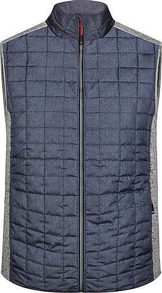 Daiber Steppweste James & Nicholson JN 740 Herren Hybrid Strickfleece Gilet günstig online kaufen