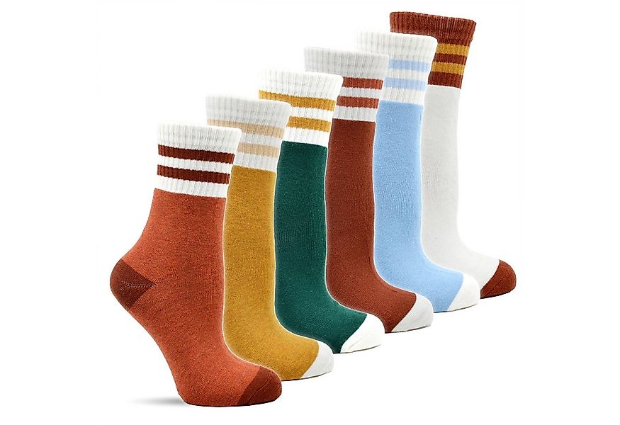 Frostfighter Thermosocken bunte Wintersocken für Damen (6-Paar) Vollfrottee günstig online kaufen