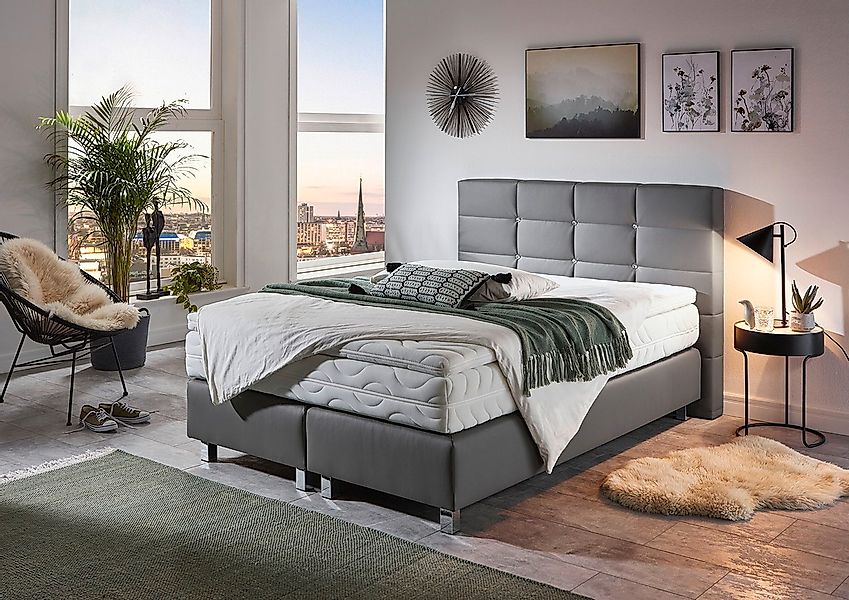 Westfalia Schlafkomfort Boxspringbett, mit Knöpfen in Kristalloptik, wahlwe günstig online kaufen