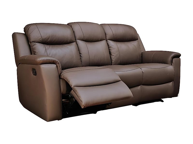 Relaxsofa Leder 3-Sitzer - Braun - EVASION günstig online kaufen
