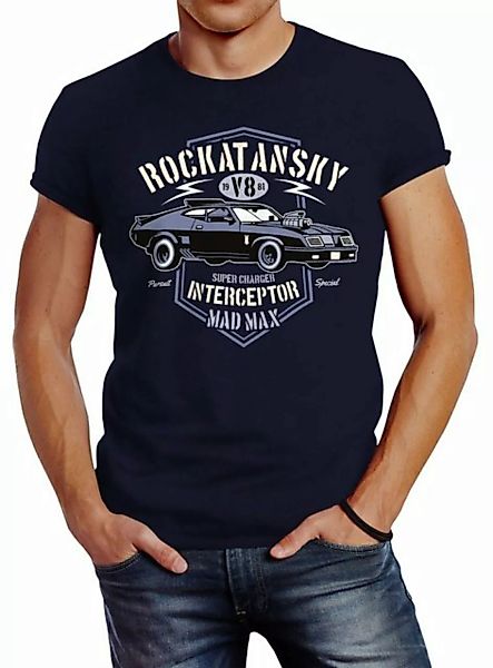 Neverless Print-Shirt Herren T-Shirt Rockatansky V8 Interceptor Car Slim Fi günstig online kaufen