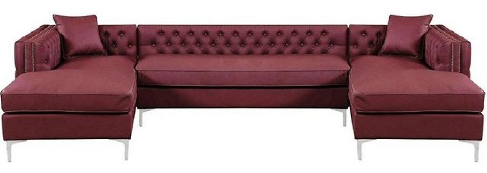JVmoebel Ecksofa Beige Wohnlandschaft Couch Eckgarnitur Polster Chesterfiel günstig online kaufen