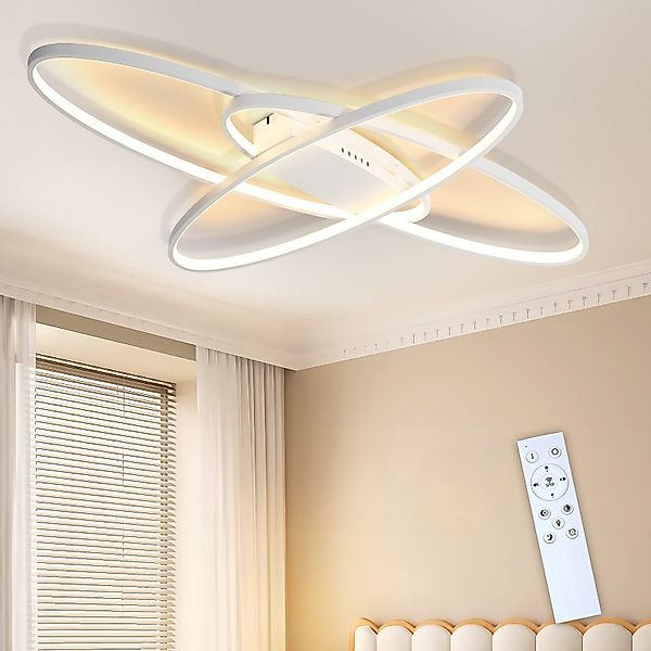 Nettlife LED Deckenleuchte Wohnzimmer Dimmbar Weiß günstig online kaufen