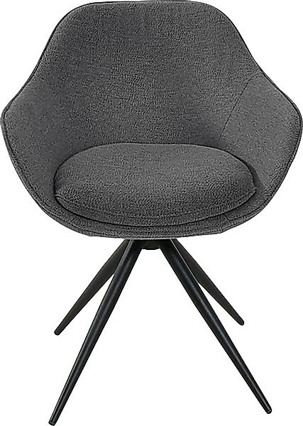 K+W Komfort & Wohnen Drehstuhl "ZOOM" () 4-Fuß Drehstuhl mit Gestell aus Me günstig online kaufen
