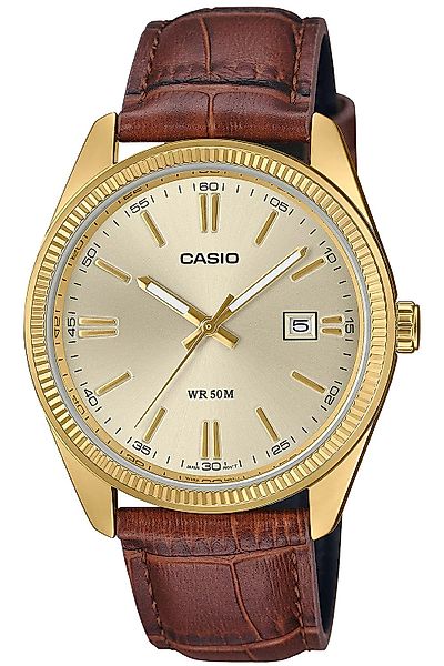 CASIO Quarzuhr Quarz mit Lederband günstig online kaufen