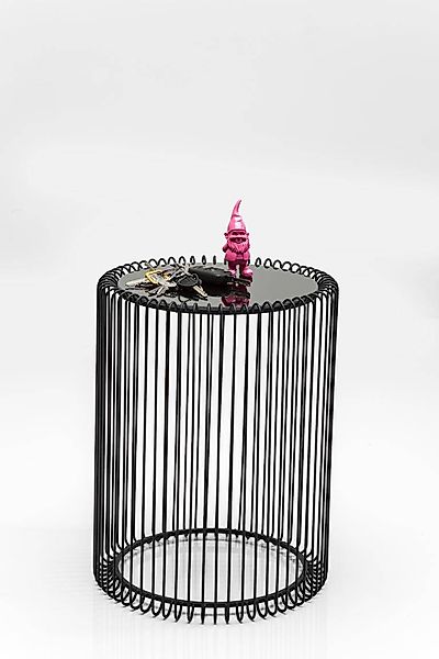 Wire - Beistelltisch Schwarz Ø 44 cm; H 45 cm günstig online kaufen