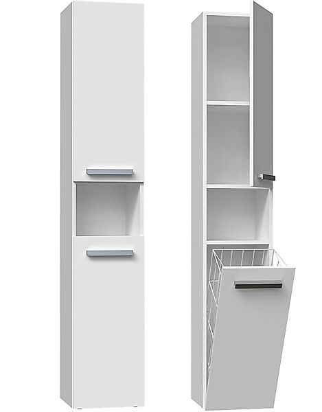 ibonto Hochschrank Badezimmerschrank mit Korb & günstig online kaufen
