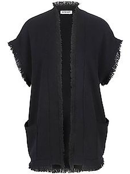 Strickweste aus Schurwolle und Kaschmir Peter Hahn schwarz günstig online kaufen