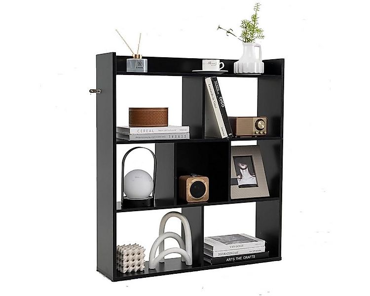 COSTWAY Bücherregal, mit 7 Würfeln & offener Ablage, Holz, 20x80x90cm günstig online kaufen