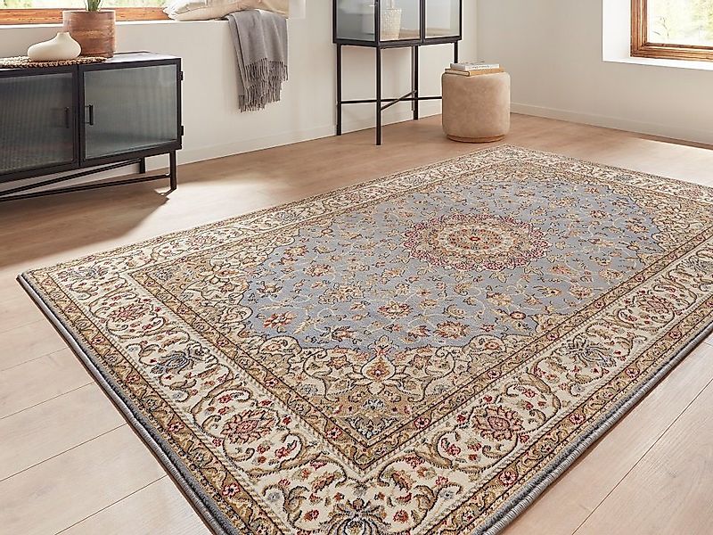 Peyer Syntex Teppich Teppich classic Design, blau, Rechteckig, Höhe: 10 mm, günstig online kaufen