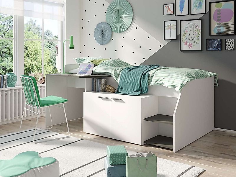 Home affaire Jugendbett Jugendzimmer-Set Durango - 3 in 1: Bett, Schreibtis günstig online kaufen