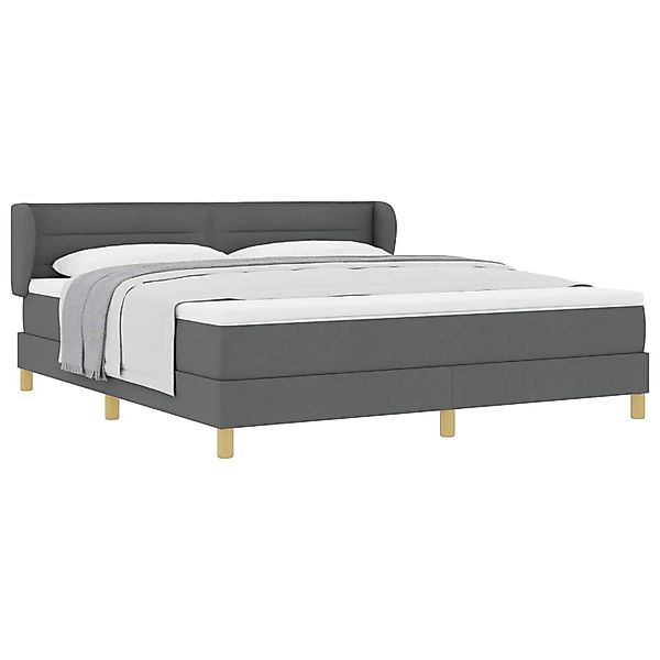 vidaXL Boxspringbett mit Matratze Dunkelgrau 180 x 200 cm Stoff 3340165 günstig online kaufen