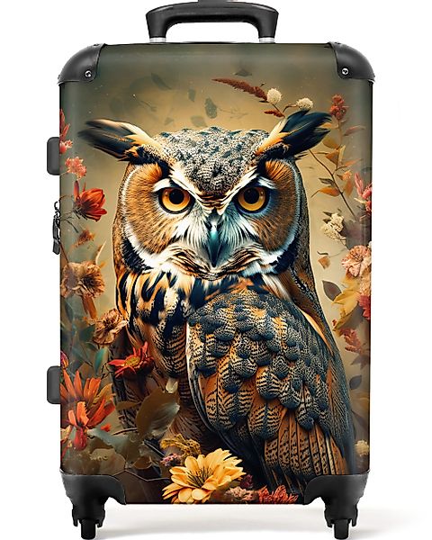 NoBoringSuitcases.com© Hartschalen-Trolley Eule - Vogel - günstig online kaufen