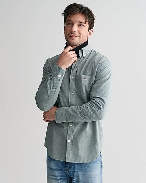 Gant Langarmhemd REG POPLIN MICRO GINGHAM SHIRT Regular Fit Popeline Hemd m günstig online kaufen