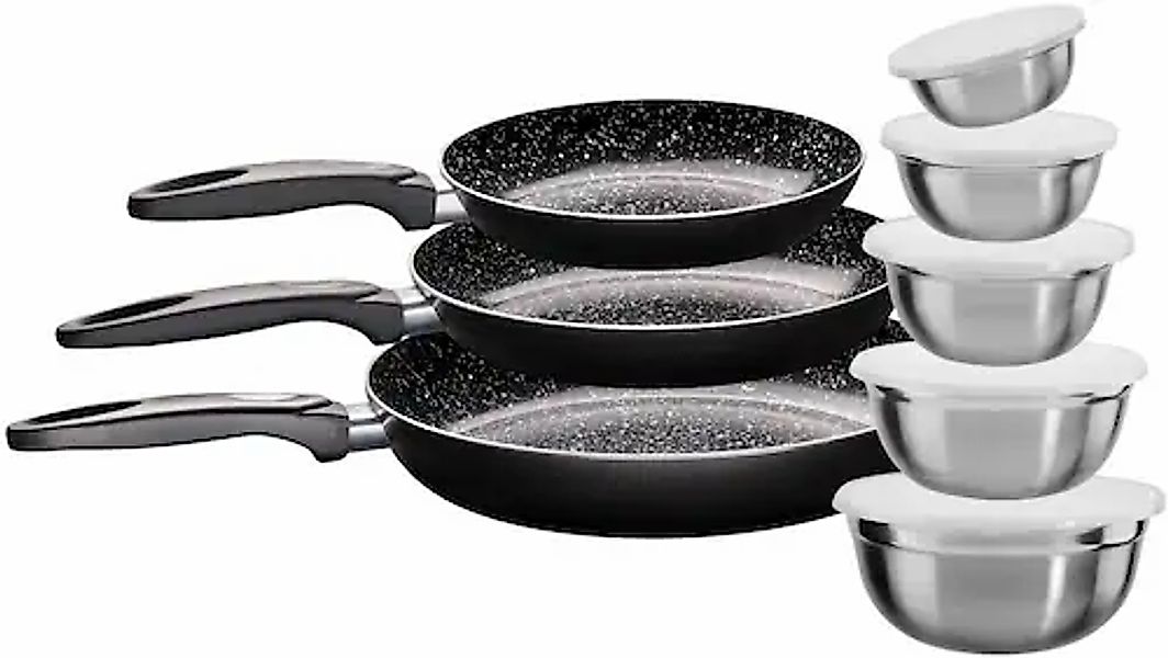 KING Pfannen-Set »Küchenstart«, Aluminium, (Set, 8 tlg., 3 Pfannen, 5 Schüs günstig online kaufen