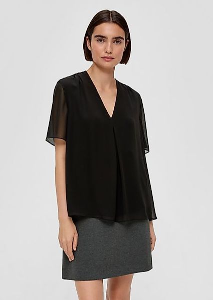 s.Oliver BLACK LABEL Shirtbluse mit eingelegter Falte vorne günstig online kaufen