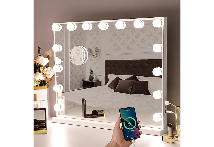 oyajia Schminkspiegel Bluetooth Hollywood Spiegel, Schminkspiegel mit Beleu günstig online kaufen