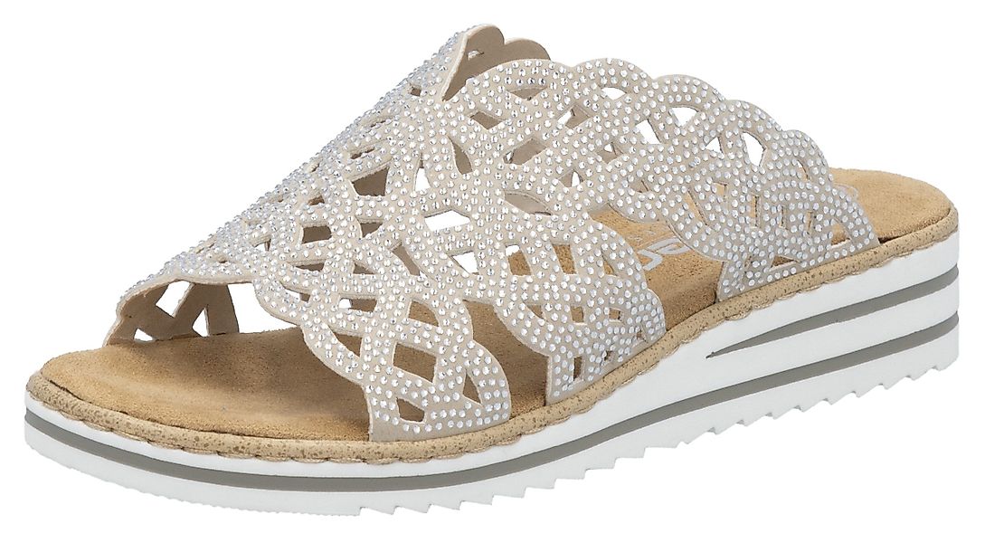 Rieker Pantolette Sommerschuh, Strandschuh, Hausschuh, Keilabsatz, günstig online kaufen