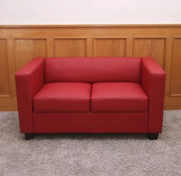 HWC Mendler 2er Sofa rot günstig online kaufen