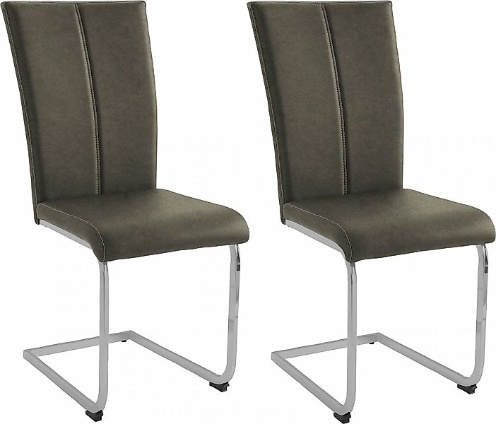 Home affaire Freischwinger "Nils" (Set) 2 Stk. Microfaser VINTAGE Stuhl bel günstig online kaufen