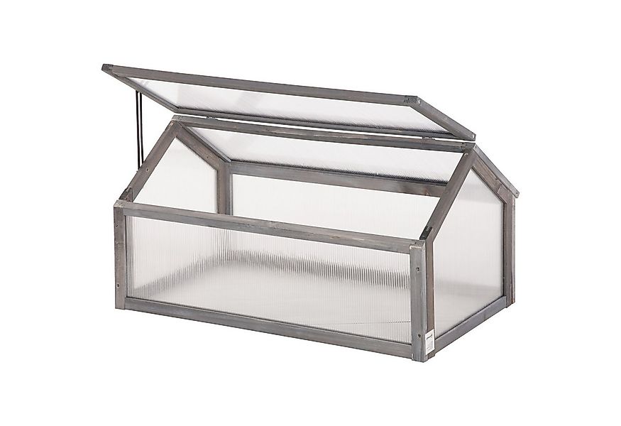 Outsunny Hochbeet 90 x 52 x 49,5 cm, mit Abdeckung, lichtdurchlässig (Frühb günstig online kaufen