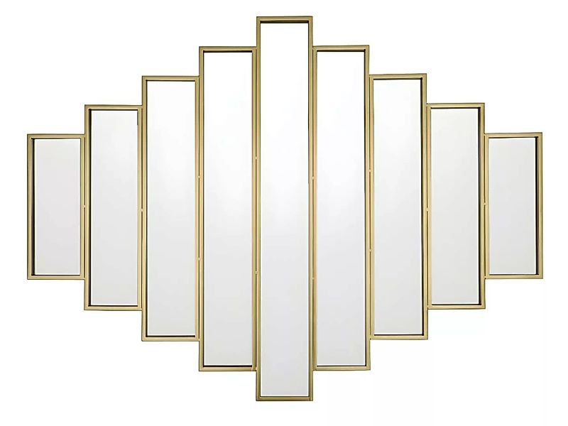 Spiegel symmetrisch Art Déco - 90 x 120 cm - Metall - Goldfarben - GALICE günstig online kaufen