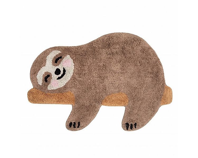 Sass & Belle Kinderteppich Mini Faultier, braun, ca. 70 x 48 cm günstig online kaufen