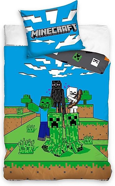 Carbotex Bettwäsche Minecraft - Wende-Bettwäsche-Set, Gaming günstig online kaufen