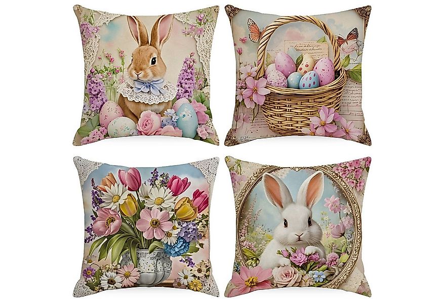 BYSURE Kissenbezug, (4 Stück), Ostern Kissenbezug Sofa Kissenbezug günstig online kaufen
