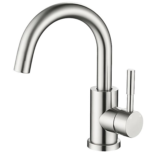 AICA Wasserhahn Silber Bad Hoch Waschtischarmatur Auslauf Höhe 158mm Waschb günstig online kaufen