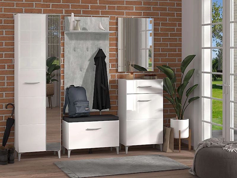 INOSIGN Garderoben-Set "Como", (Komplett-Set), mit Garderobenschrank, Kommo günstig online kaufen