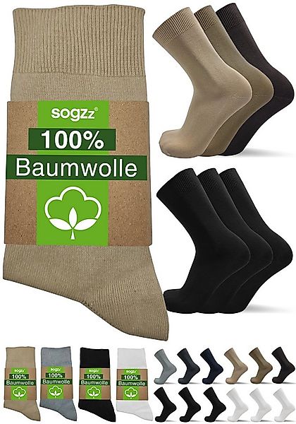 sogzz Businesssocken 6-12 Paar 100% Baumwolle Herren Herrensocken Schwarz W günstig online kaufen