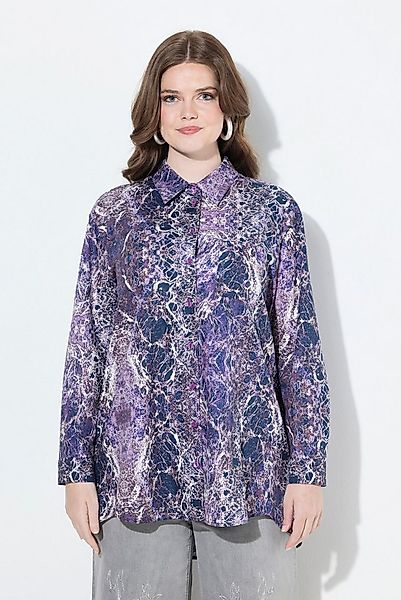 Ulla Popken Hemdbluse Longbluse Hemdkragen Langarm hinten länger günstig online kaufen