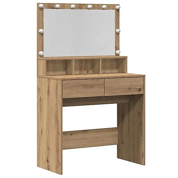 vidaXL Schminktisch Artisan-Eiche 80 x 41 x 134,5 cm Holzwerkstoff 871538 günstig online kaufen