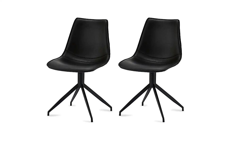 Furnhouse Esszimmerstuhl 2er-Set  Isabel ¦ schwarz ¦ Maße (cm): B: 47 H: 84 günstig online kaufen