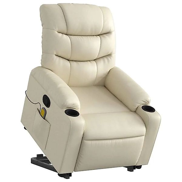 vidaXL Massagesessel mit Aufstehhilfe Creme Kunstleder 3206607 günstig online kaufen