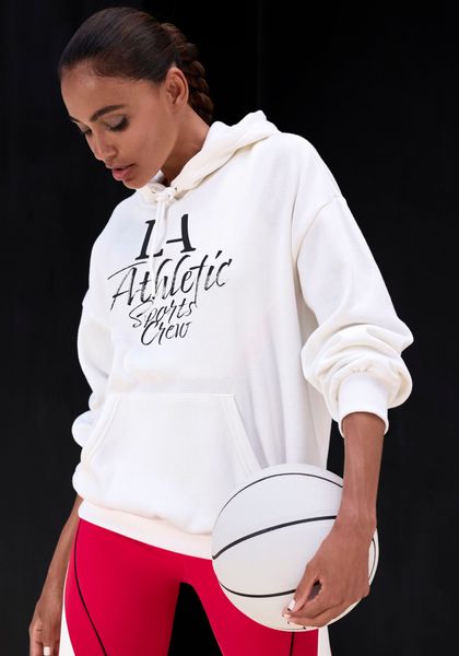 LASCANA ACTIVE Kapuzenpullover mit sportlichem Schriftzug günstig online kaufen