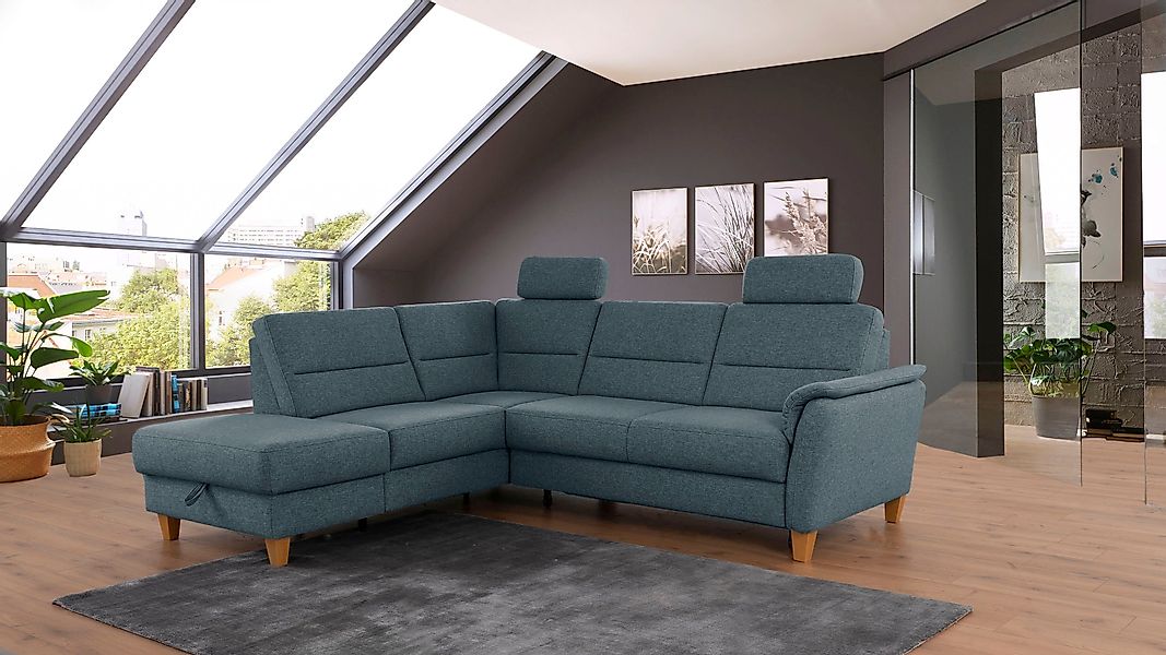 Home affaire Ecksofa "Palmera L-Form, B: 236 cm", optional Bettfunktion & B günstig online kaufen