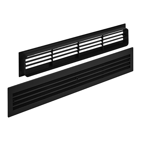 SOTECH 1 Paar Lüftungsgitter BRISE für Türen Schlitzlochung Schwarz günstig online kaufen