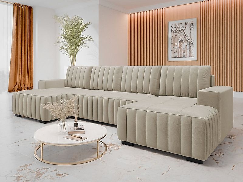 MIRJAN24 Wohnlandschaft Hugo U, mit Bettkasten und Schlaffunktion, Ausziehm günstig online kaufen