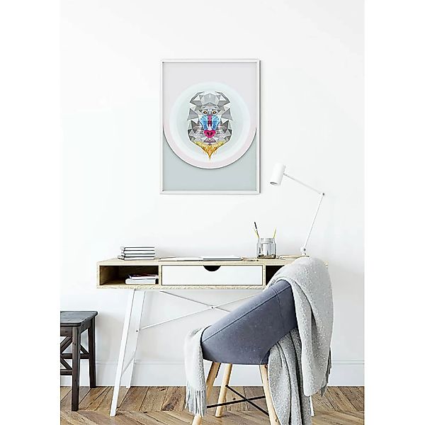 KOMAR Wandbild - Baboon  - Größe: 50 x 70 cm mehrfarbig Gr. one size günstig online kaufen