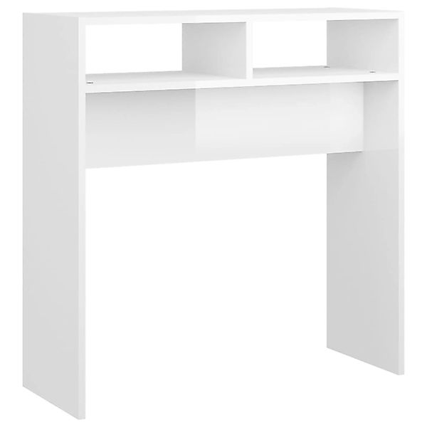 vidaXL Konsolentisch Hochglanz-Weiß 78x30x80 cm Holzwerkstoff 808302 günstig online kaufen