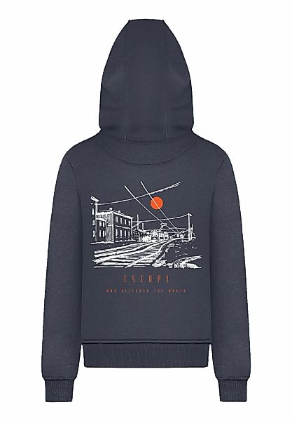 F4NT4STIC Kapuzenpullover "Escape Discover the World Town Train Station" Pr günstig online kaufen