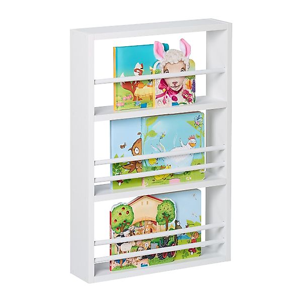 relaxdays Kinderregal Bücherregal Kinder mit 3 günstig online kaufen