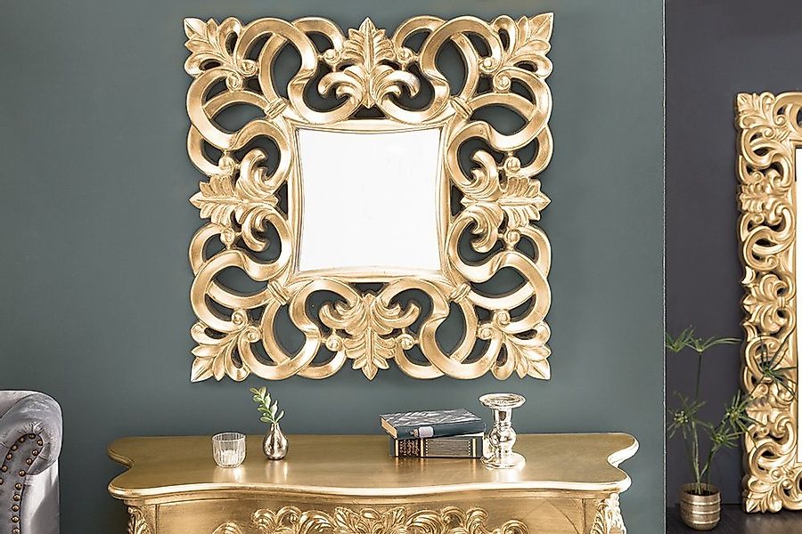riess-ambiente Wandspiegel VENICE 75x75cm gold, Barock Stil günstig online kaufen