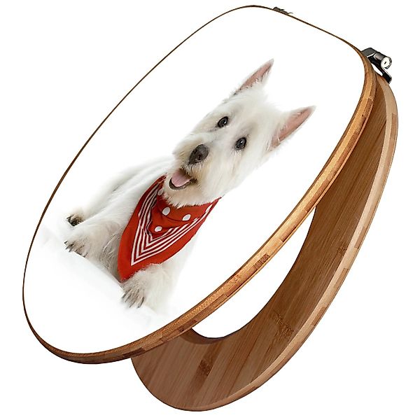Banjado Design WC Sitz Bambus Toilettendeckel Toilettensitz Bambus Holz Klo günstig online kaufen