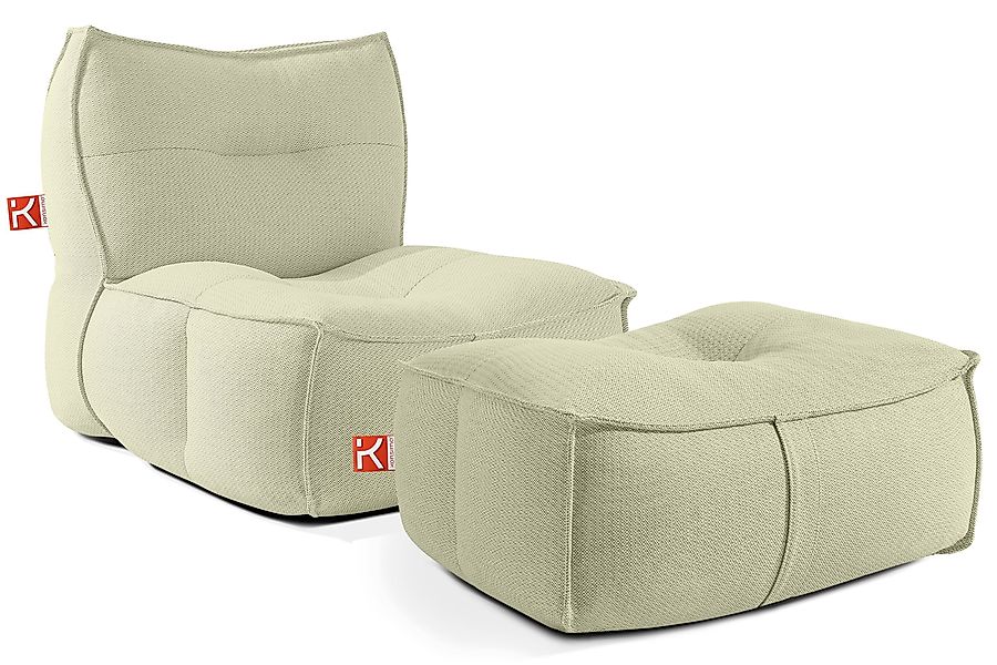 KONSIMO® Gartenlounge-Set LOVIA Gartensessel mit Hocker, günstig online kaufen